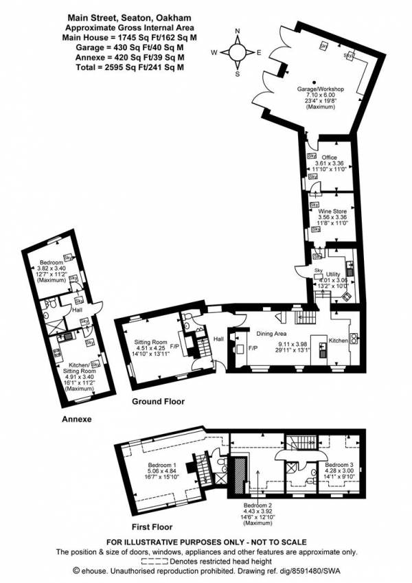 Floor Plan Image for 3 Bedroom Cottage for Sale in Main Street, Seaton, Rutland