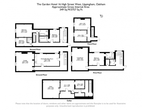 Floor Plan Image for 4 Bedroom Property for Sale in High Street West, Uppingham, Rutland