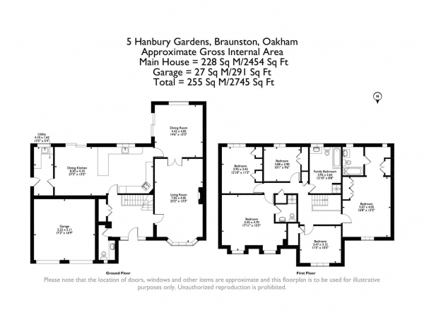 Floor Plan Image for 5 Bedroom Detached House for Sale in Hanbury Gardens, Braunston, Rutland