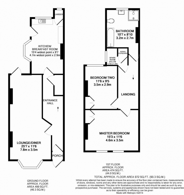 Floor Plan Image for 2 Bedroom Terraced House for Sale in Mineral Street, London