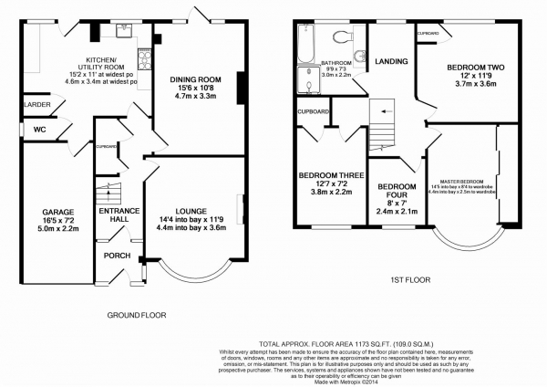 Floor Plan Image for 4 Bedroom Semi-Detached House for Sale in Long Lane, Bexleyheath