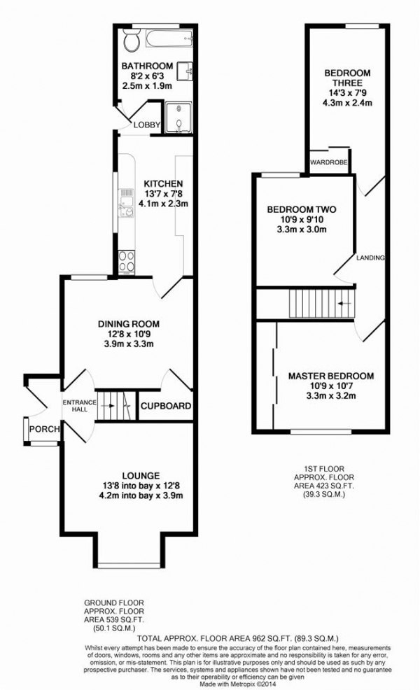 Floor Plan Image for 3 Bedroom Semi-Detached House for Sale in Belvedere Road, Bexleyheath