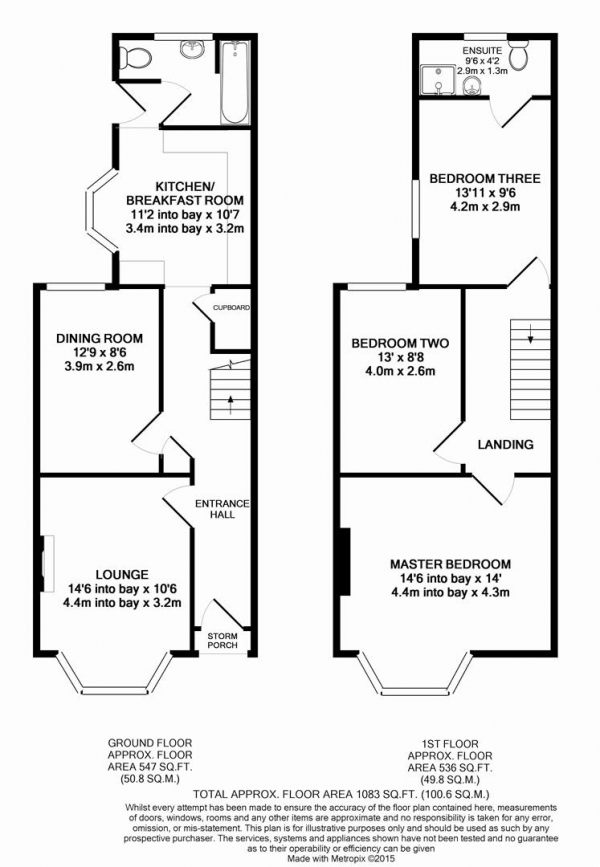 Floor Plan Image for 3 Bedroom End of Terrace House for Sale in Riverdale Road, Erith