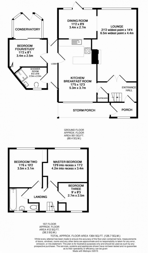 Floor Plan Image for 4 Bedroom Semi-Detached House for Sale in Kellaway Road, Chatham