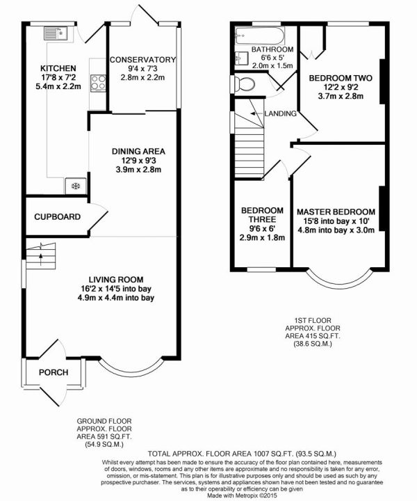 Floor Plan Image for 3 Bedroom End of Terrace House for Sale in Castlewood Drive, London