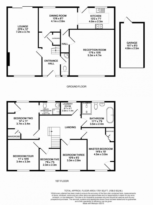 Floor Plan Image for 5 Bedroom Semi-Detached House for Sale in Bedonwell Road, Bexleyheath