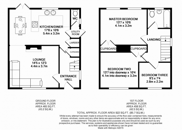 Floor Plan Image for 3 Bedroom Semi-Detached House for Sale in Mottingham Road, London