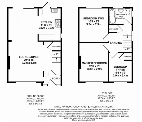 Floor Plan Image for 3 Bedroom Property for Sale in Upper Wickham Lane, Welling