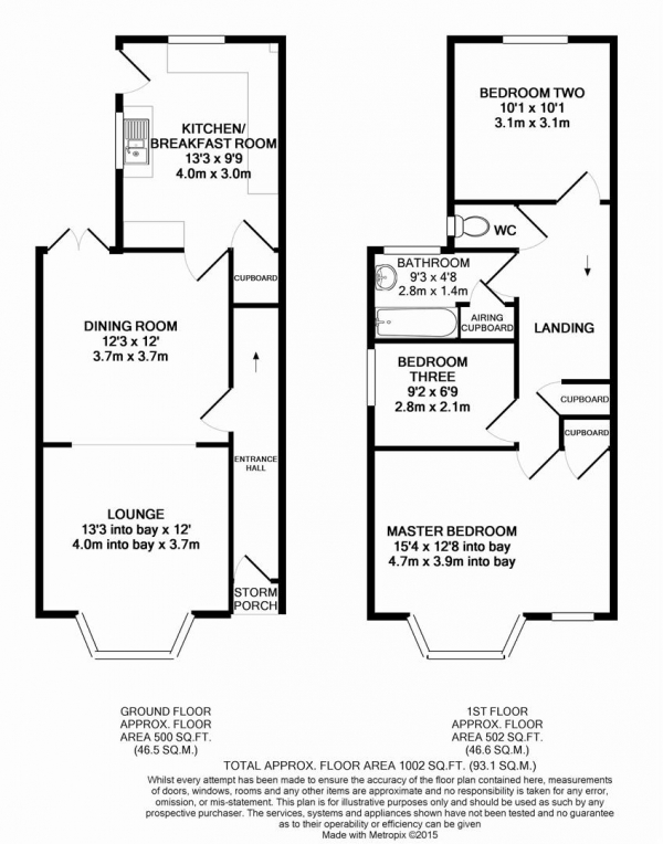 Floor Plan Image for 3 Bedroom Property for Sale in Crown Lane, Bromley