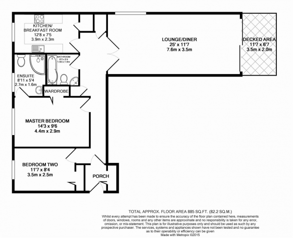 Floor Plan Image for 2 Bedroom Flat for Sale in Waylands Mead, Beckenham