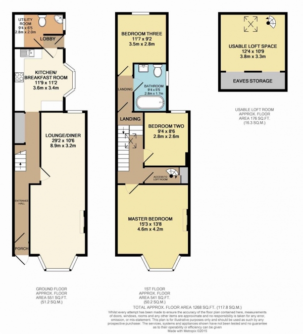 Floor Plan Image for 3 Bedroom Property for Sale in Riverdale Road, Erith