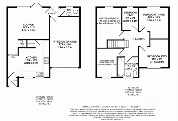 Floor Plan Image for 5 Bedroom Property for Sale in Kingfisher Close, London