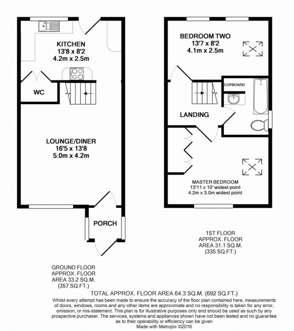 Floor Plan Image for 2 Bedroom End of Terrace House for Sale in Hamilton Road, Whitstable