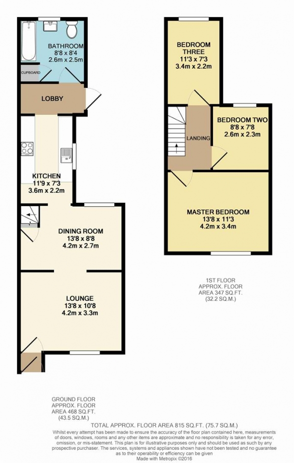 Floor Plan Image for 3 Bedroom Terraced House to Rent in Watling Street, Bexleyheath