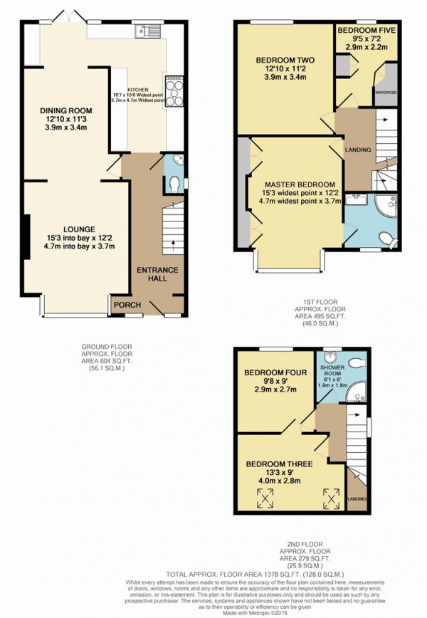 Floor Plan Image for 5 Bedroom Semi-Detached House for Sale in Watling Street, Dartford