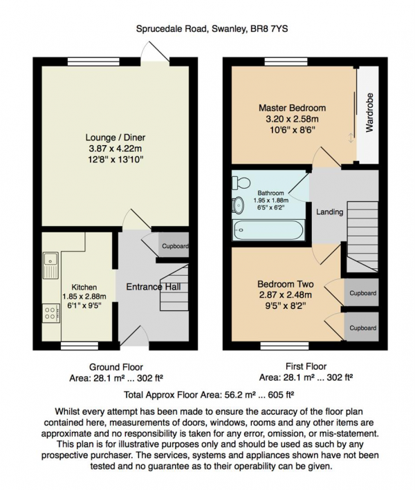 Floor Plan Image for 2 Bedroom Property for Sale in Sprucedale Close, Swanley