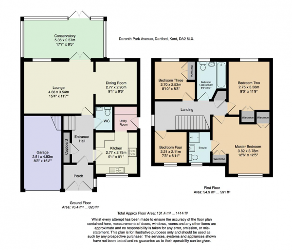 Floor Plan Image for 4 Bedroom Detached House for Sale in Darenth Park Avenue, Dartford