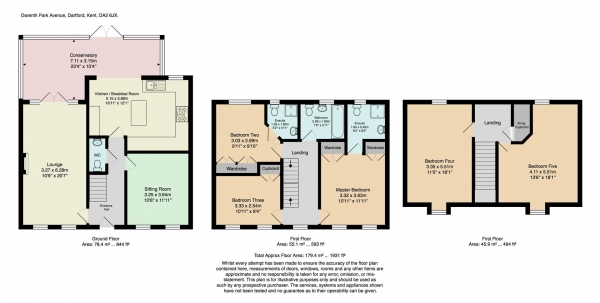 Floor Plan for 5 Bedroom Detached House for Sale in Darenth Park Avenue, Dartford, DA2, 6LX - Guide Price &pound650,000