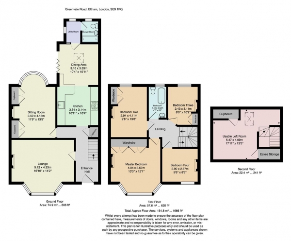 Floor Plan Image for 4 Bedroom Property for Sale in Greenvale Road, London