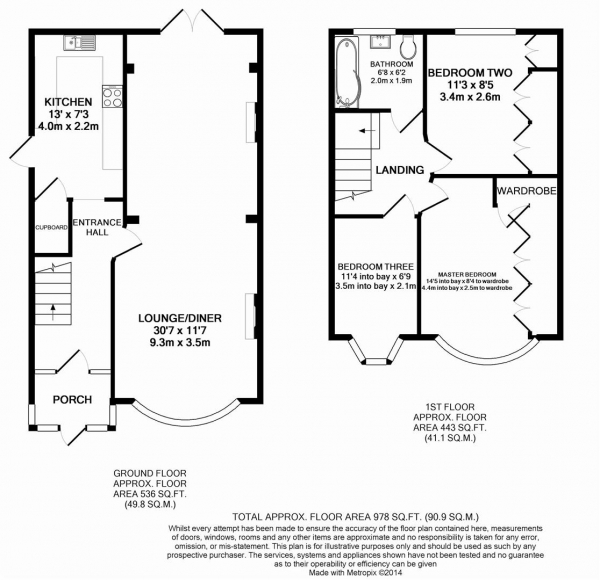 Floor Plan Image for 3 Bedroom End of Terrace House for Sale in Manton Road, London