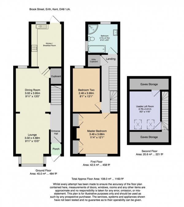 Floor Plan Image for 2 Bedroom Property for Sale in Brook Street, Erith