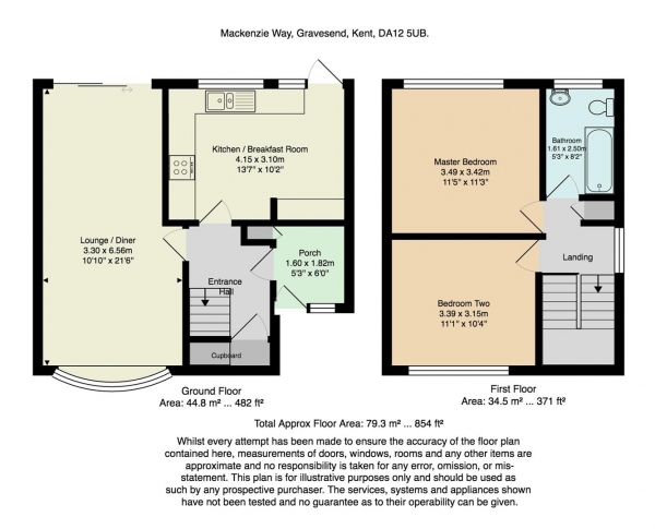 Floor Plan Image for 2 Bedroom Property for Sale in Mackenzie Way, Gravesend