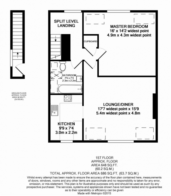 Floor Plan Image for 1 Bedroom Flat for Sale in Stanstead Road, London