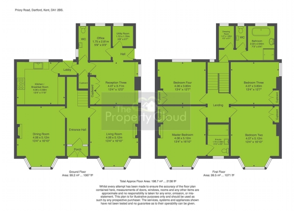 Floor Plan Image for 4 Bedroom Detached House for Sale in Priory Road, Dartford