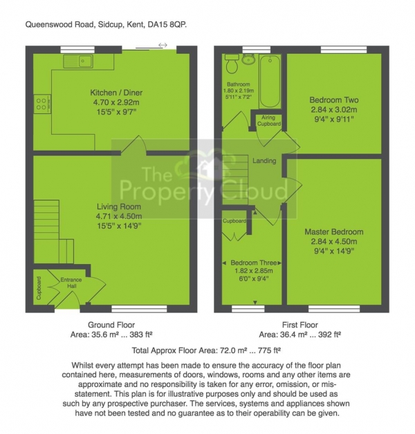 Floor Plan Image for 3 Bedroom Property for Sale in Queenswood Road, Sidcup