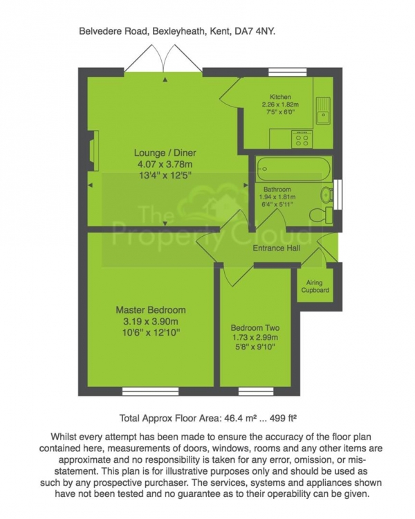 Floor Plan Image for 2 Bedroom Maisonette for Sale in Belvedere Road, Bexleyheath