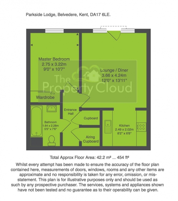 Floor Plan Image for 1 Bedroom Flat for Sale in Erith Road, Belvedere