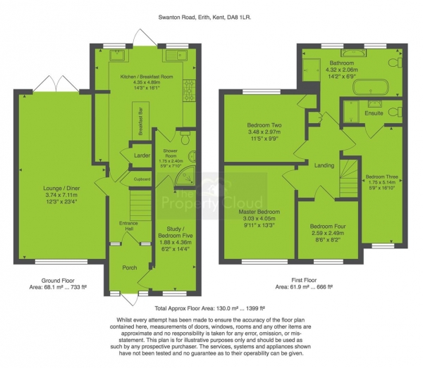 Floor Plan Image for 4 Bedroom Property for Sale in Swanton Road, Erith/Bexleyheath