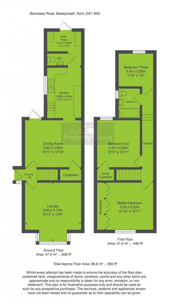 Floor Plan Image for 3 Bedroom Semi-Detached House for Sale in Belvedere Road, Bexleyheath