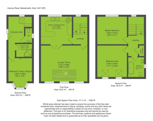 Floor Plan Image for 3 Bedroom Semi-Detached House for Sale in Avenue Road, Bexleyheath