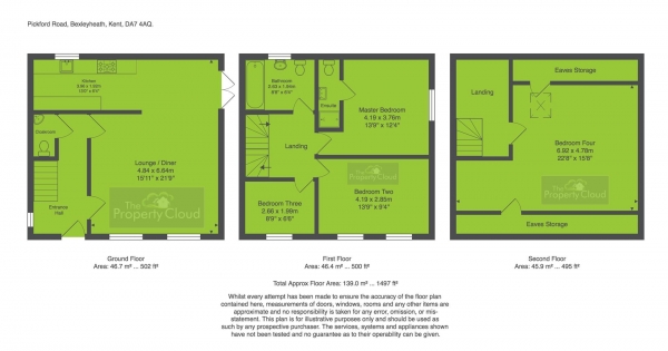 Floor Plan Image for 4 Bedroom Property to Rent in Pickford Road, Bexleyheath