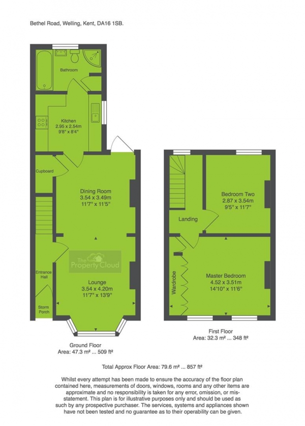 Floor Plan Image for 2 Bedroom Property for Sale in Bethel Road, Welling