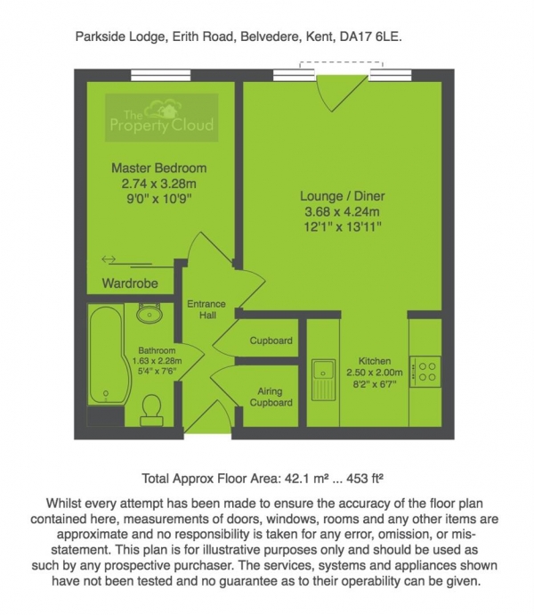 Floor Plan Image for 1 Bedroom Flat for Sale in Erith Road, Belvedere