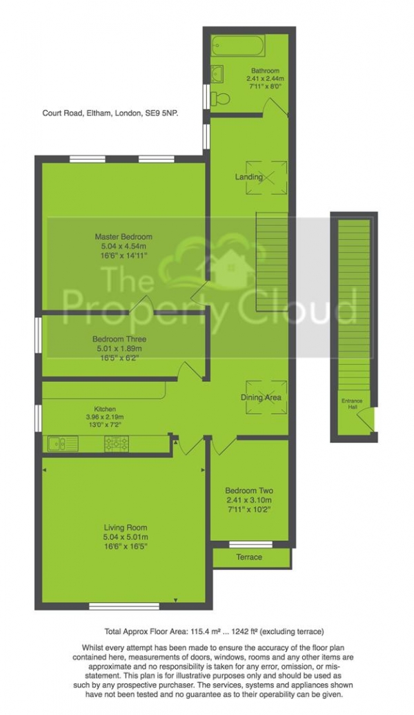 Floor Plan Image for 3 Bedroom Flat for Sale in Court Road, Eltham, London