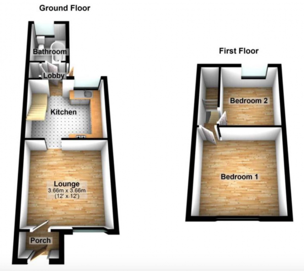 Floor Plan for 2 Bedroom Property to Rent in Upper Abbey Road, Belvedere, DA17, 5AG - £231 pw | £1000 pcm