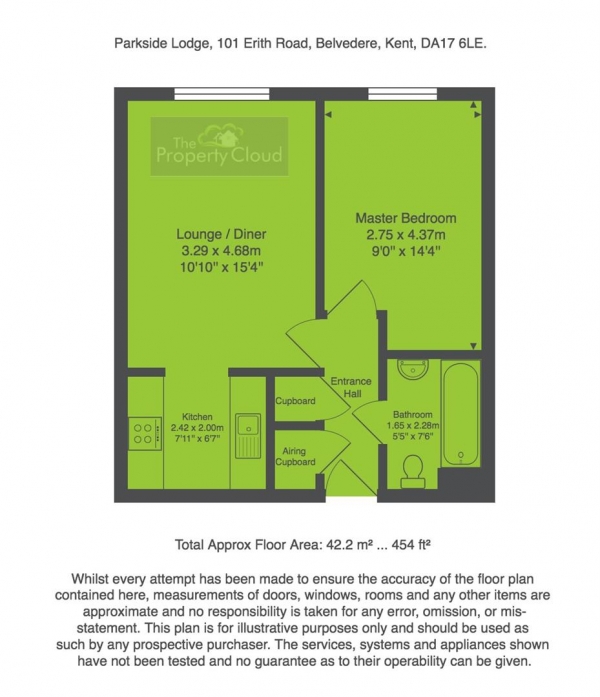 Floor Plan Image for 1 Bedroom Flat for Sale in Erith Road, Belvedere