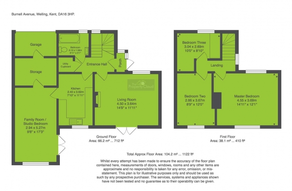 Floor Plan Image for 3 Bedroom Property for Sale in Burnell Avenue, Welling