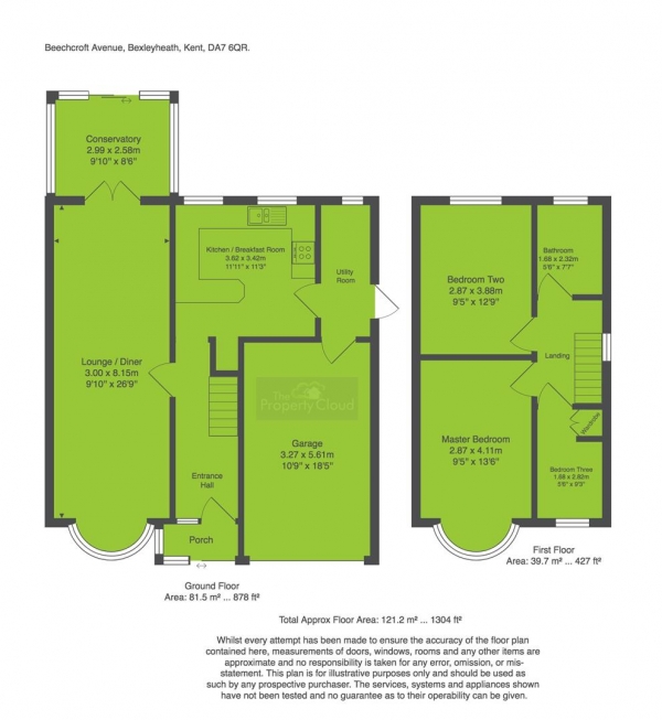 Floor Plan Image for 3 Bedroom Property for Sale in Beechcroft Avenue, Bexleyheath