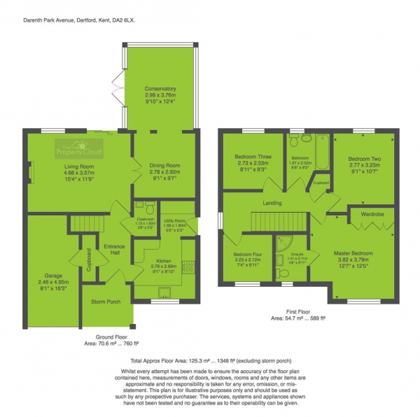 Floor Plan Image for 4 Bedroom Property for Sale in Darenth Park Avenue, Dartford