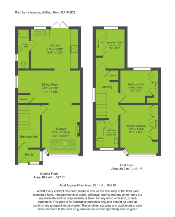 Floor Plan Image for 3 Bedroom Property for Sale in Porthkerry Avenue, Welling