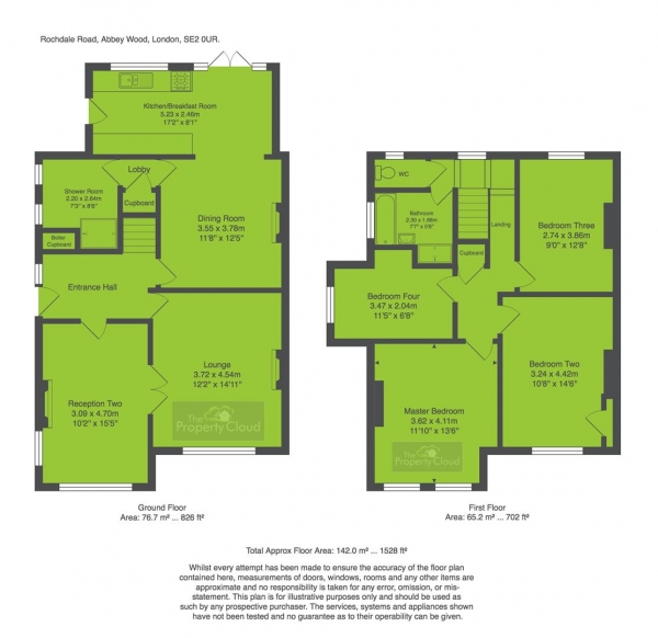 Floor Plan Image for 4 Bedroom Property for Sale in Rochdale Road, London