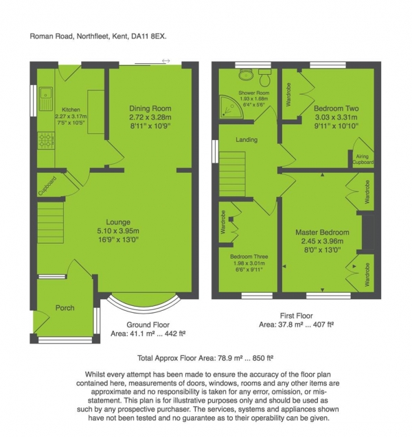 Floor Plan Image for 3 Bedroom Semi-Detached House for Sale in Roman Road, Northfleet, Gravesend