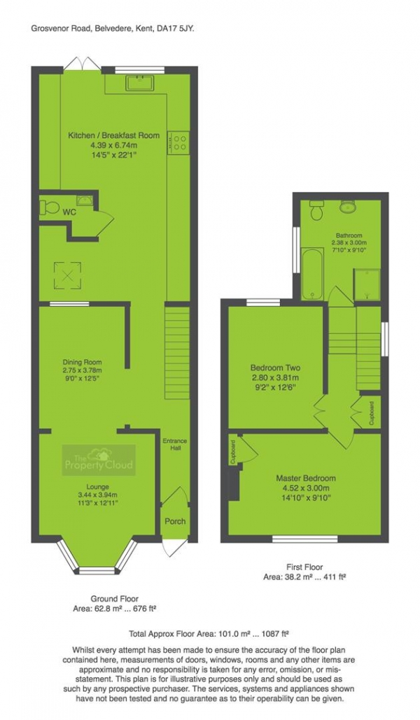 Floor Plan Image for 2 Bedroom Property for Sale in Grosvenor Road, Belvedere