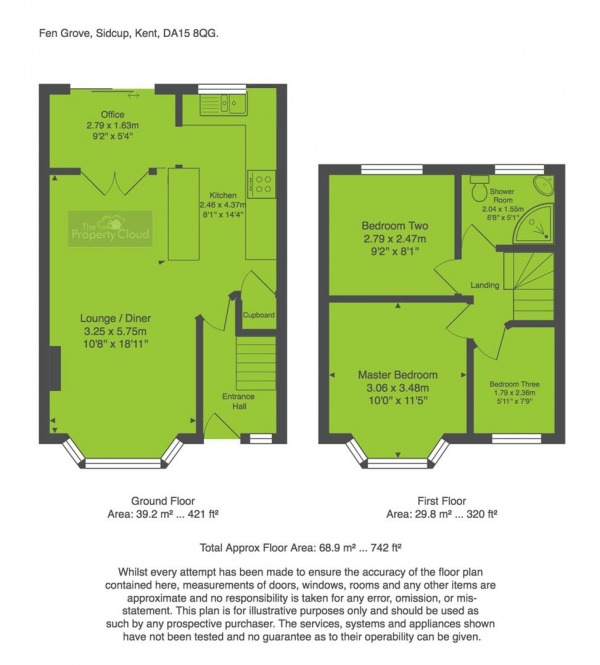 Floor Plan Image for 3 Bedroom Property for Sale in Fen Grove, Sidcup