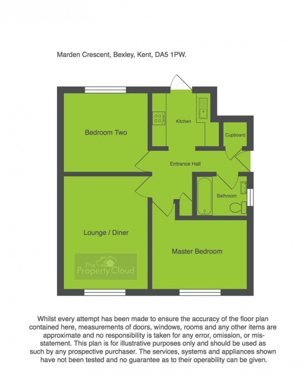 Floor Plan Image for 2 Bedroom Maisonette for Sale in Marden Crescent, Bexley