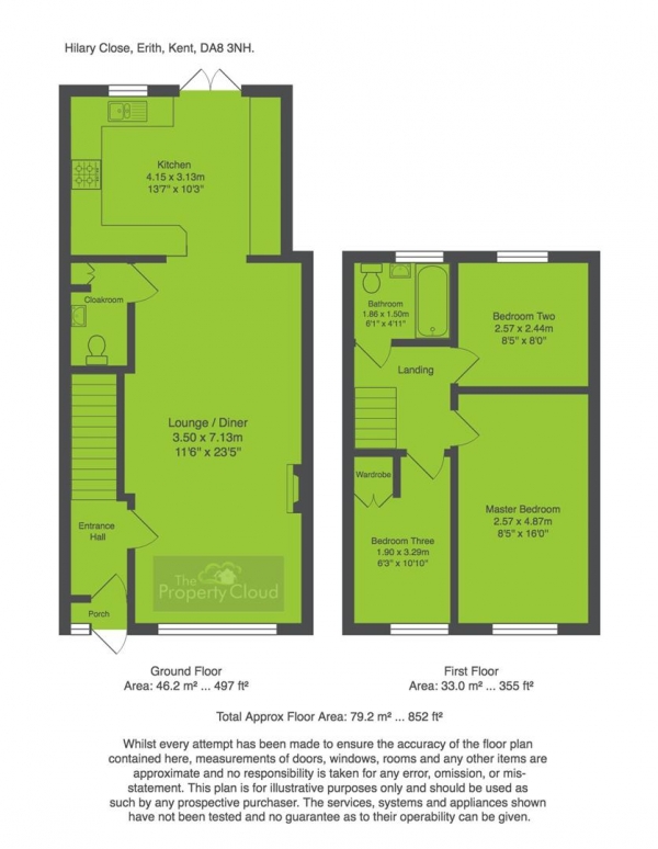 Floor Plan Image for 3 Bedroom Property for Sale in Hilary Close, Erith